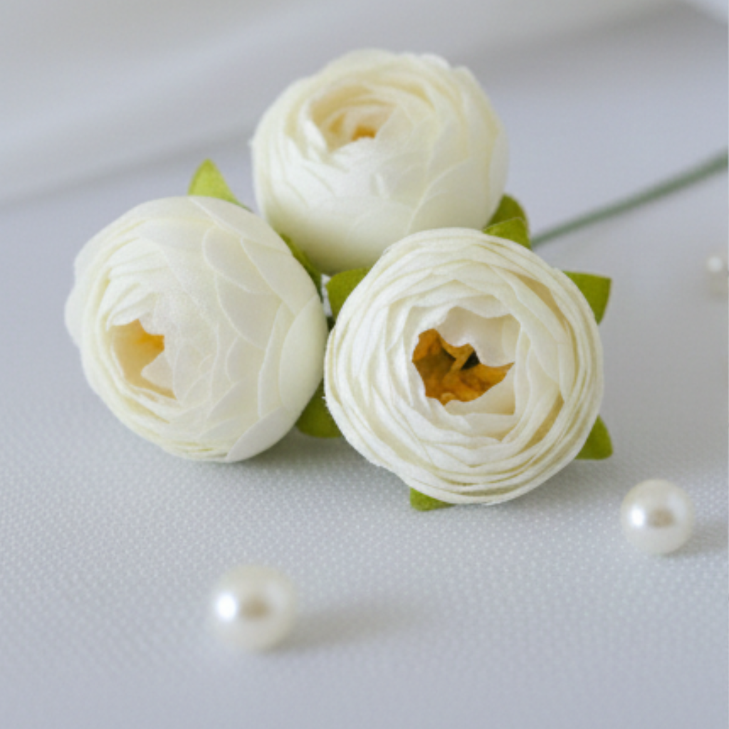 Artificial White Peony Flower