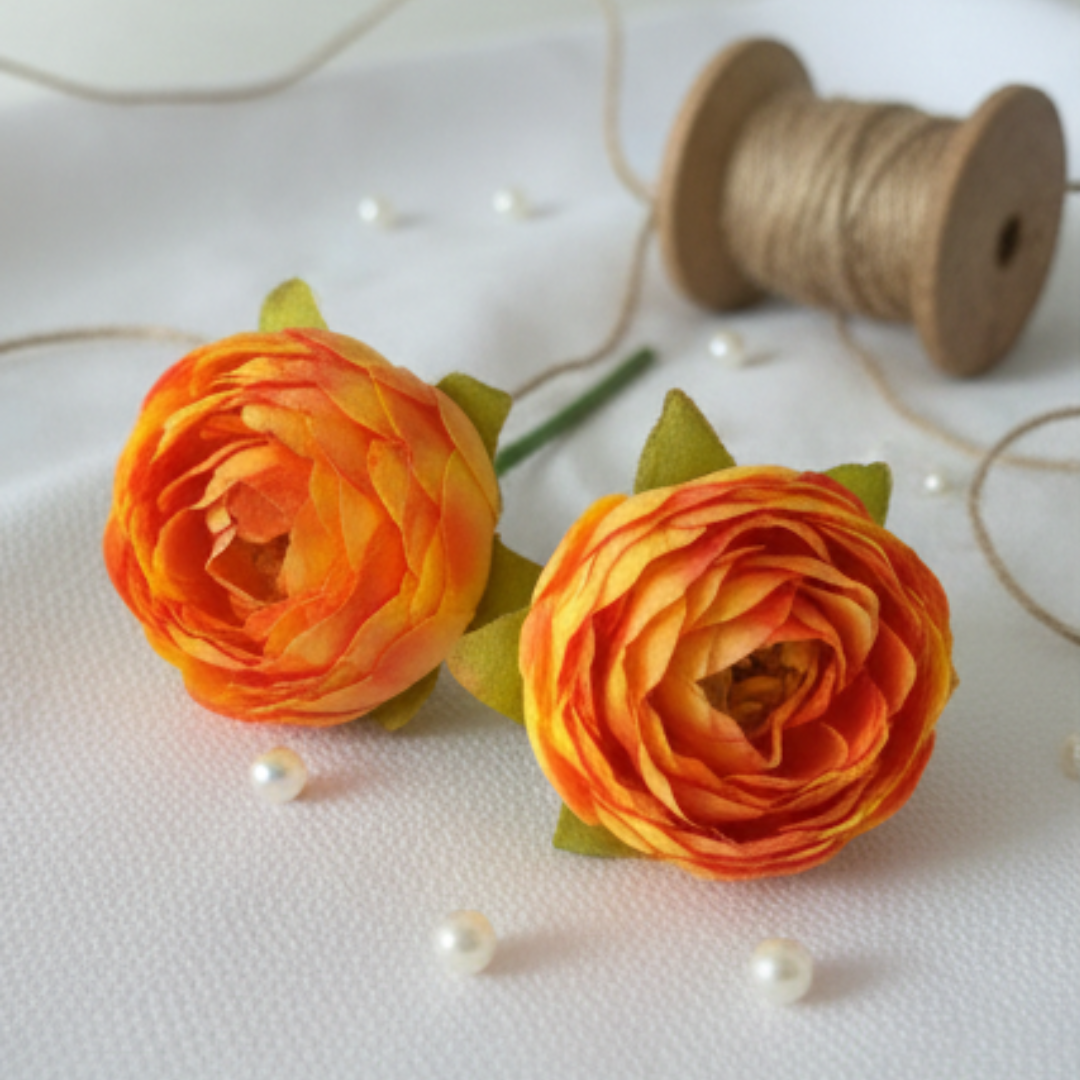Artificial Yellow Peony Flower
